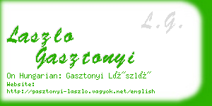 laszlo gasztonyi business card